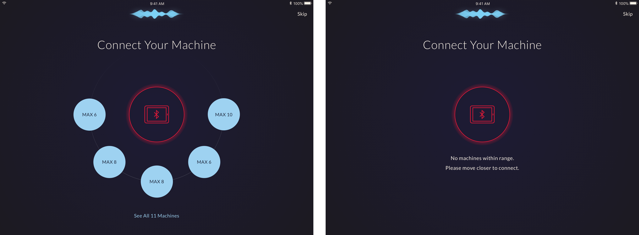 View after completing a workout with elements animating in and showing workout summary afterwards